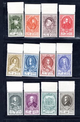 Belgie - Mi. 929 - 40, světový poštovní kongres, hezká krajová řada