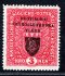 RV 17 a, 26 x 29 mm široká  I. Pražský přetisk, žilkovaný papír, 3 K červená, zk. Gi