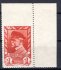 385 ; moskevské vydání TGM, 1 koruna červená ; - rohový kus s vynechanou horní perforací 