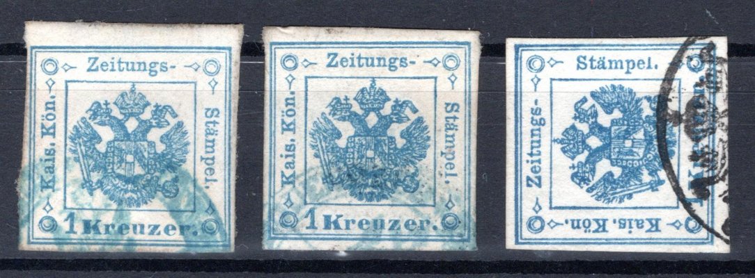 Rakousko - Mi. 2, novinové, I typ (Provizorium), barevné odstíny, kat. Fe,  825 Eu