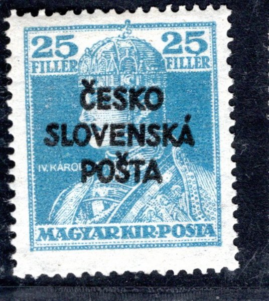 RV 149, Šrobárův přetisk,Karel, 25 f, zk.Mr