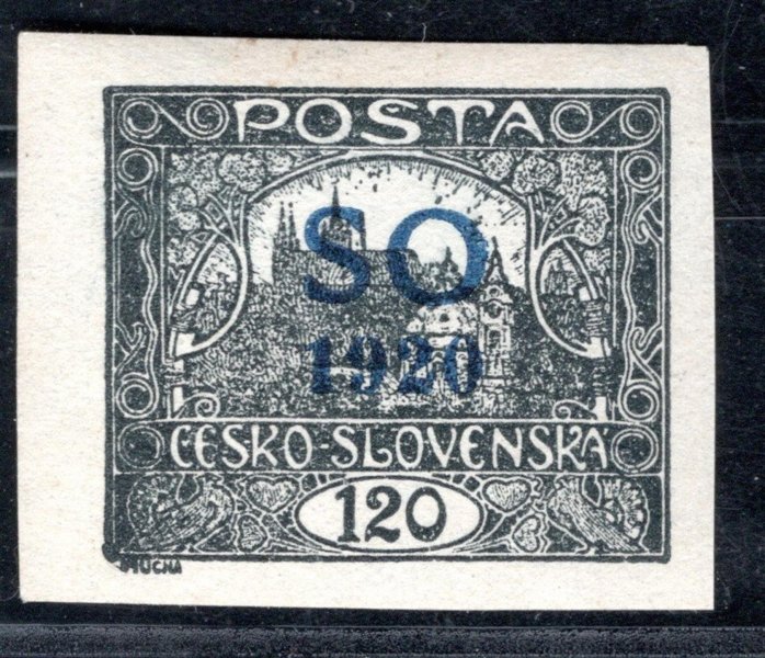 SO 18 ZT ; 120 h šedá s modrým přetiskem - mimořádně vzácné ; zk. Gilbert, Karásek 