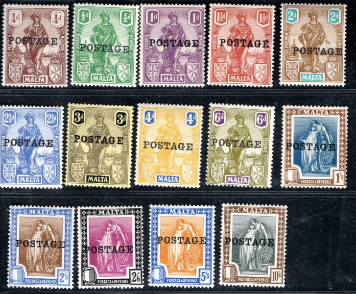 Malta - Mi. 101 - 114 - Postage ; kat. cena 200 euro 