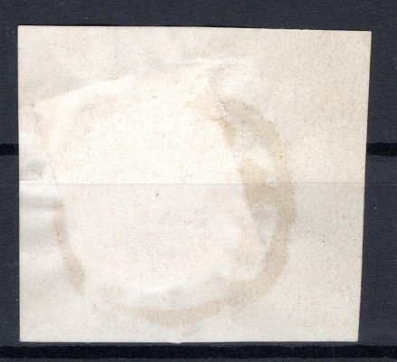1 M III; 1 kr, strojní papír, typ III na výstřižku s celým raz. WIEN, 6. 11. 1856. Široké okraje, bezvadná kvalita. ANK min. € 160.-
