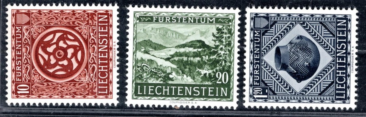 Lichtenstein - Mi. 319 - 21, zemské museum