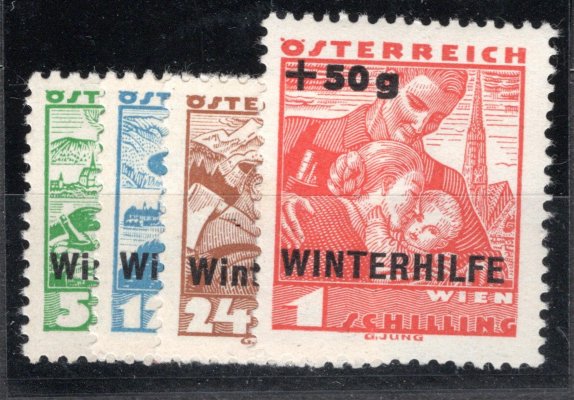 Rakousko - Mi.  613 - 16, zimní pomoc kompletní svěží řada
