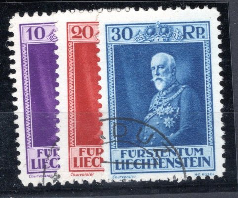 Lichtenstein - Mi. 122 - 4, narozeniny, Franz I