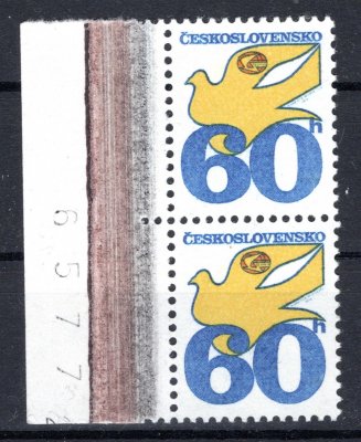 2113 poštovní emblémy, krajová dvoupáska, VV barevné pruhy na okraji, zajímavé