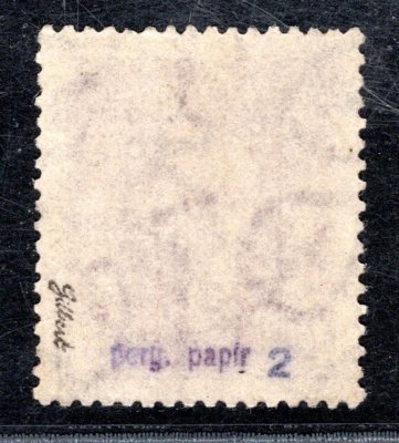 189 Ax)  P2 - 60h fialová  s opravou lepu -  pergamenový papír s průsvitkou P2- zkoušeno Gilbert