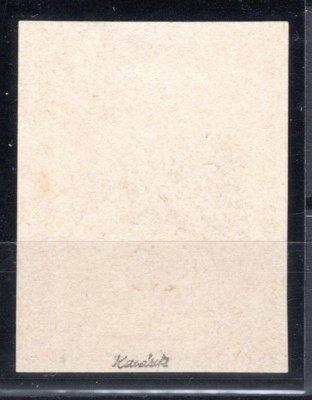 50 ZT, TGM, normální formát, bez štítku rytce, křídový papír, neopracovaná deska v barvě červené, zk. Ka  řídký výskyt