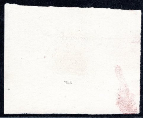 306 ZT, otisk rytiny na kousku papíru v barvě hnědofialové, 1,60 Kutná Hora, zk. Vr