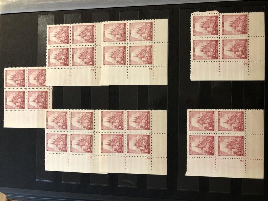 Sbírka Protektorátu v hnědém Albu - mnoho známek popsáno, velké množství známek, obsahuje velké bloky, desková čísla , namátkově kontrolováno, dobrá kvalita  vše nafoceno - symbolická vyvolávací cena 