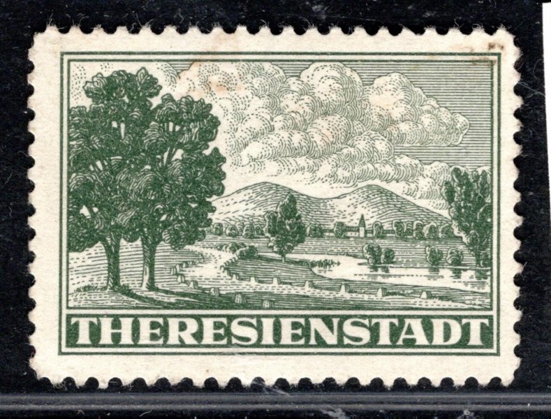 PR 1 A - připouštěcí Terezínská  známka - zoubkovaná 