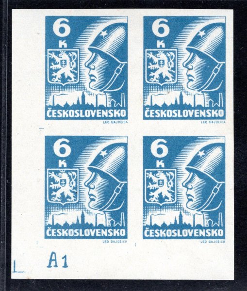 356 ; 6 k modrá rohový 4- blok s Dč A1 - C 