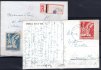 R dopis a pohlednice vyfrankované známkami Košice, 6 K modrá a 2 K červená, hledané