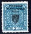 RV 16a, I. Pražský přetisk, 2 K modrá, papír žilkovaný 26 mm x 29 mm , kzy -  zk. Mr