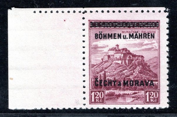 11, Mukačevo, LH, okraj úzký, fialová 1,20 (1 - 50 ks arch), zk. Mr - kat. cena 1700 Kč 