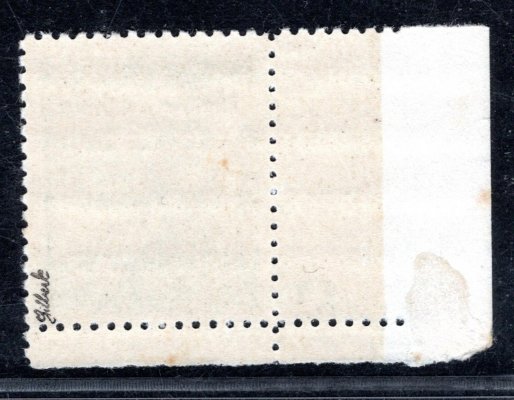 15, Strečno LD, okraj úzký, modrá 2,50 Kč, v levém rohu přichycen útržek papíru, DČ 1 A, zk. Gi - kat. cena 800 Kč 