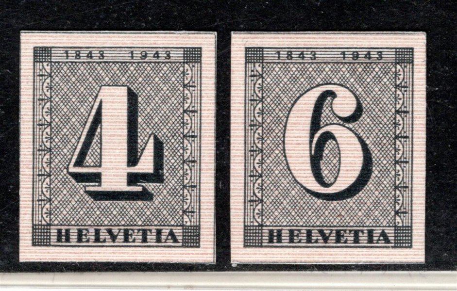 Švýcarsko - Mi. 417 - 18, známky z aršíku 8