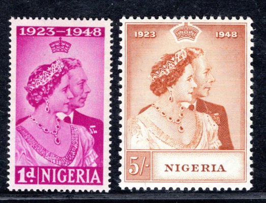 Nigeria - SG. 62 - 3, Alžběta, stříbrná svatba 1948