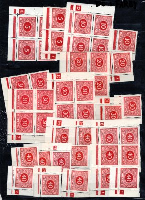 DL 55 - 65, ex sestava doplatních  známek s DČ na dvou stranách desky A 4, , dvě fota