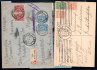 3 kusy celistvostí, 2 x pohlednice s násobnými frank., R-dopis ST. Peterburg celistvosti z let 1902 - 1911