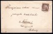 Dopis frankovaný hodnotou 25 h hnědá, adresováno do Rakouska, frankatura přesně dle v té době platného tarifu pro tuzemsko (), nečitelný otisk podacího razítka