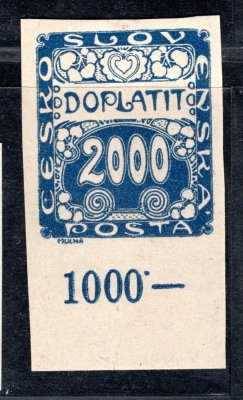 DL 14, doplatní, krajová s počítadlem, koncová hodnota, 2000 h modrá, sign. Stolow