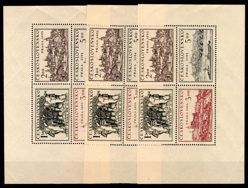 558 - 561 ; soutisk 4 známek s okraji -  sestava TL - kat. cena 400 Kč 