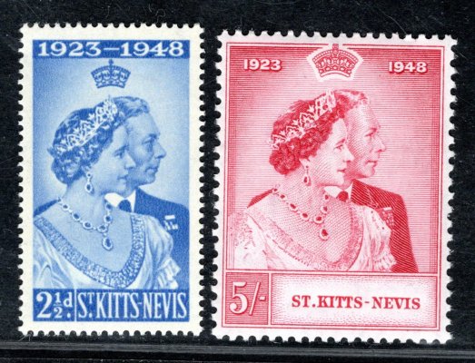 St.Kitts-Nevis - SG. 80 - 1, Alžběta, stříbrná svatba 1948