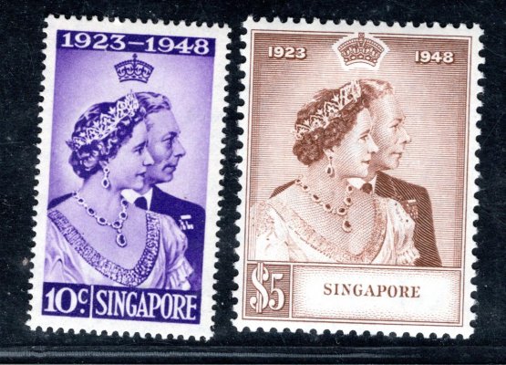 Singapore - SG. 31 - 32, stříbrná svatba, Alžbětakat. 100 Liber