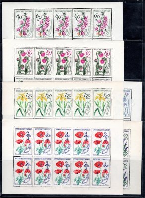 1377 - 82, PL (10), květiny, kompletní  řada
