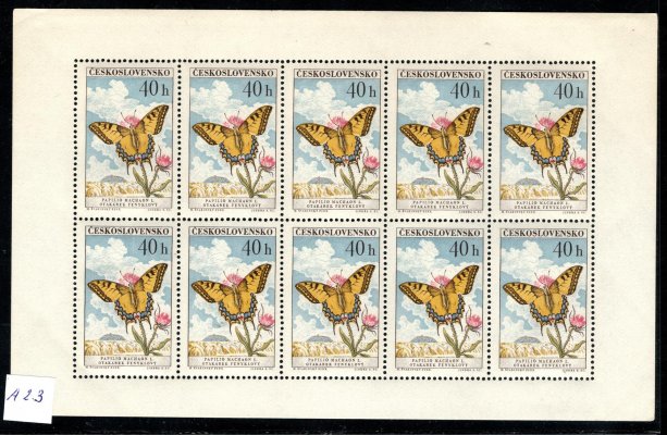 1220 Motýli 1961 40h deska A2.3 