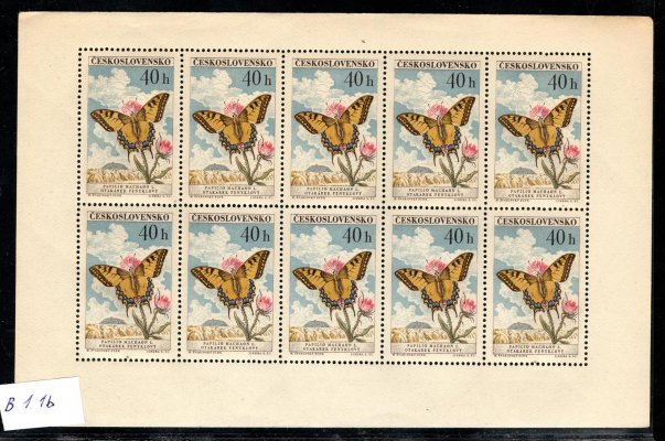 1220 Motýli 1961 40h deska B1.1b