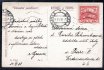 pohlednice zaslaná v místě, vyplacena známkou č. 5, červená 10 h, podací razítko Praha 1, 24/XII/18, ranné použití, hledané