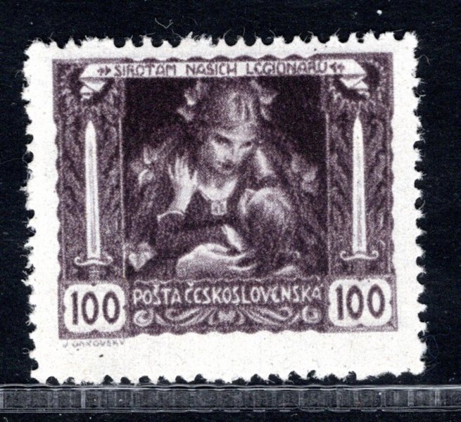 31 Aa, černofialová 100h, charakteristický obtisk, hledaná známka