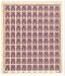 150 A, Holubice 30h fialová, kompletní tiskový arch, DZ 6-26 s ochrannými rámy, v archu se tato známka prakticky nevyskytuje, mimořádná a ojedinělá nabídka