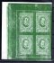 ZT, 1200 h TGM, levý horní rohový 4blok, neopracovaná deska, papír kartónový křídový v sytě zelené barvě, zk. Karásek, hezký a dekorativní kus