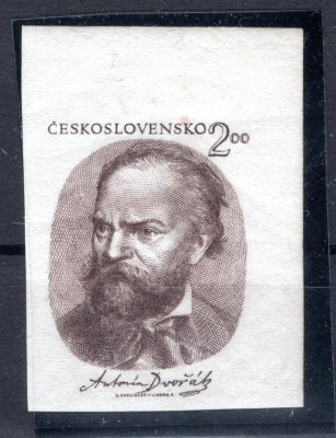 595 N, 2 Kčs Antonín Dvořák, nezoubkovaný rohový kus, zk. Gilbert