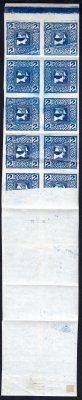 Rakousko, ANK 157z, Novinové 1908, ** Merkur vpravo 2 h, 20pás s nedotiskem 10 známek kvůli přeložce, vzadu 20x plný strojový obtisk, vzácný celek, kat. min. 750 EUR