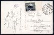 pohlednice horských bud zaslaná nevyplaceně z Liberce, 3/IX  do Růžodolu u Liberce, zde opatřena doplatkem 100 h, DL 25, razítko Růžodol