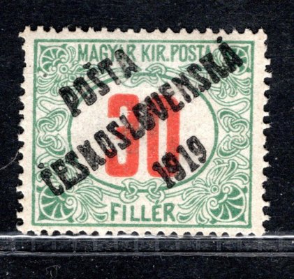 139 Typ III , doplatní, červená čísla, 30 f zelená