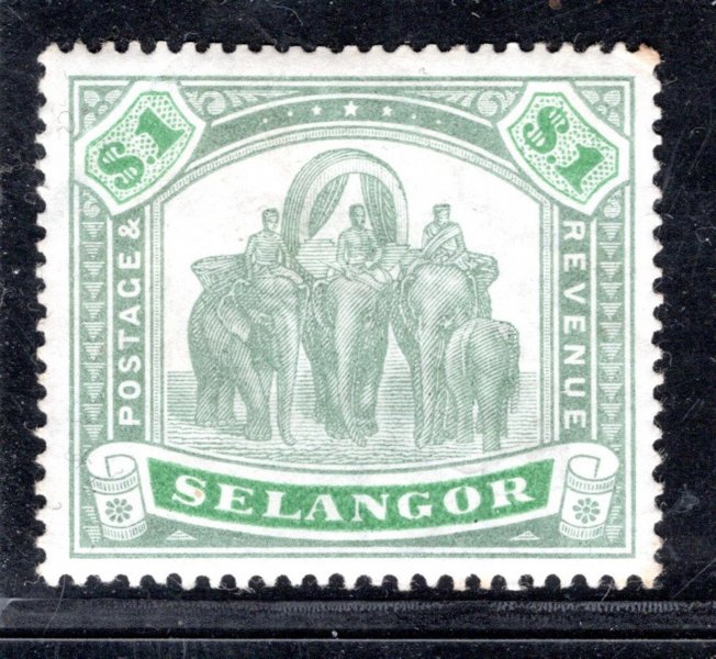 Malay-Selangor, SG 61, sloni, kat. 75 Liber, hledané