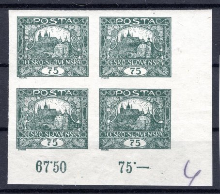 18, levá rohová známka s počítadly a pravý rohový 4 blok s počátadly ZP 100, TD 2, šedozelená 75 h ( 4 fota) 