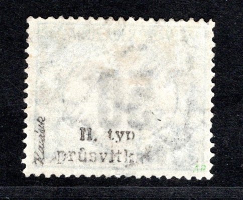 130, typ II, průsvitka Pz 1914 doleva, černá čísla, 50 f, zkoušeno Karásek 