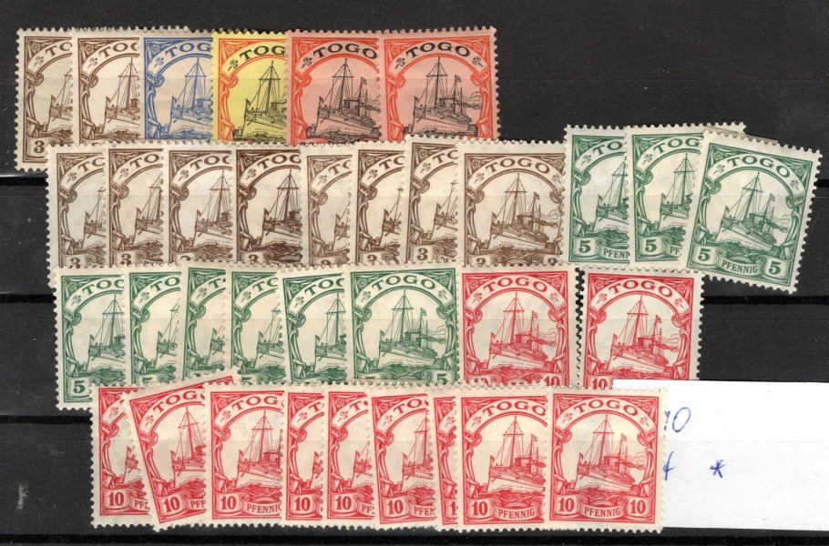 Togo , sestava známek, Mi. 7, 10-12, 20-22,  lodě