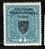 RV 16, I. Pražský přetisk, znak, formát široký , vrásy, modrá 2 K, zk. Vrba 