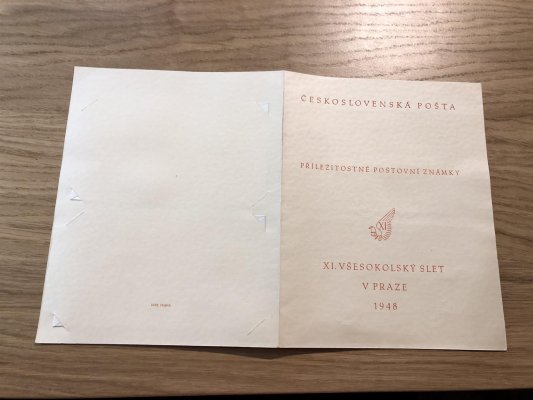 zvláštní tisky k Všesokolskému sletu 1948 a Pamětní listk Jubilejní výstavě čs. Rozhlasu