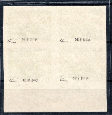 S 2 N bílý papír ; krajový 4 - blok s počítadly ; zk. Pittermann 