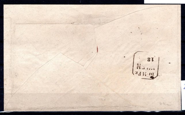 Rusko - dopis z roku 1895 vyplacený půlenou známkou 2 K zelená, kvp, stopy stáří, zajímavá celistvost